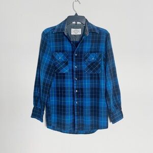 🌿Final Sale Blue Plaid Flannel‎